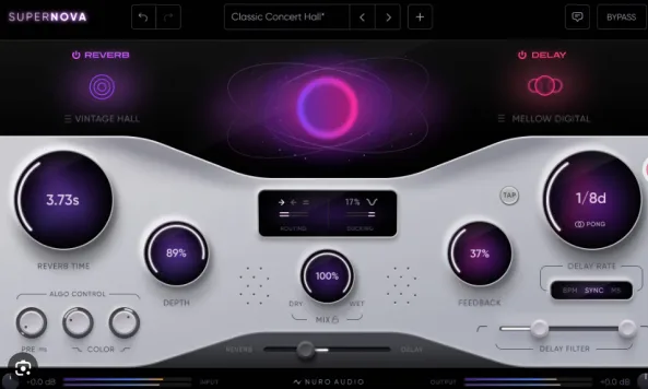 混响延迟插件 Nuro Audio Supernova 1.5.1 MacOS